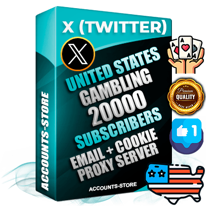 Professional American PREMIUM X (Twitter) accounts of manual registration and farming for the GAMBLING niche with high trust history photos and tweets — fully themed and optimized for GAMBLING advertising and promotion — 20000 niche-related live active followers 2009–2014 registration year Verified Email (Included) + Cookie JSON for secure import and login to the account + User Agent + High-quality filling (Photo Header Posts). Fully ready for targeted campaigns and ad launches from any country. Perfectly hold ads without bans. Ideal for any earning schemes affiliate promotions and marketing projects. Quality unlimited IPv4 proxy server included.
