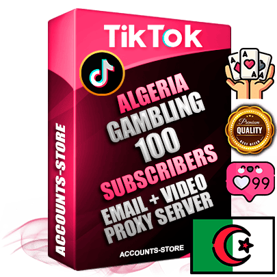 Professional Algerian PREMIUM TikTok accounts of manual registration and farming for the GAMBLING niche with high trust history profile photos and videos — fully themed and optimized for GAMBLING advertising and promotion — 100 niche-related live active subscribers 2018–2022 registration years Verified Email (included) + Cookie JSON for secure import and login to the account + User Agent + high-quality content filling (profile photo banner and videos). Fully ready for targeted campaigns and ad launches from any country. Perfectly holds ads without bans. Ideal for any earning schemes affiliate promotions and marketing projects. Quality unlimited IPv4 proxy server included.