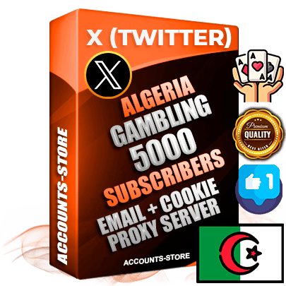 Professional Algerian PREMIUM X (Twitter) accounts of manual registration and farming for the GAMBLING niche with high trust history photos and tweets — fully themed and optimized for GAMBLING advertising and promotion — 5000 niche-related live active followers 2009–2014 registration year Verified Email (Included) + Cookie JSON for secure import and login to the account + User Agent + High-quality filling (Photo Header Posts). Fully ready for targeted campaigns and ad launches from any country. Perfectly hold ads without bans. Ideal for any earning schemes affiliate promotions and marketing projects. Quality unlimited IPv4 proxy server included.