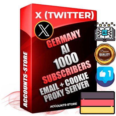 Professional German PREMIUM X (Twitter) accounts of manual registration and farming for the ARTIFICIAL INTELLIGENCE niche with high trust history photos and tweets — fully themed and optimized for ARTIFICIAL INTELLIGENCE advertising and promotion — 1000 niche-related live active followers 2009–2014 registration year Verified Email (Included) + Cookie JSON for secure import and login to the account + User Agent + High-quality filling (Photo Header Posts). Fully ready for targeted campaigns and ad launches from any country. Perfectly hold ads without bans. Ideal for any earning schemes affiliate promotions and marketing projects. Quality unlimited IPv4 proxy server included.