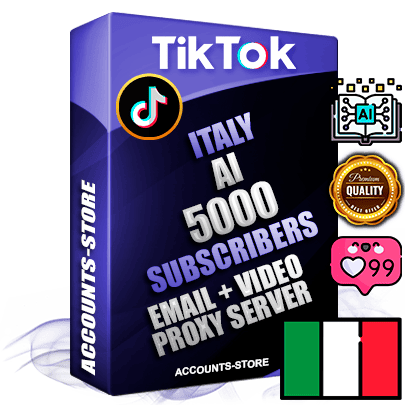Professional Italian PREMIUM TikTok accounts of manual registration and farming for the ARTIFICIAL INTELLIGENCE niche with high trust history profile photos and videos — fully themed and optimized for ARTIFICIAL INTELLIGENCE advertising and promotion — 5000 niche-related live active subscribers 2018–2022 registration years Verified Email (included) + Cookie JSON for secure import and login to the account + User Agent + high-quality content filling (profile photo banner and videos). Fully ready for targeted campaigns and ad launches from any country. Perfectly holds ads without bans. Ideal for any earning schemes affiliate promotions and marketing projects. Quality unlimited IPv4 proxy server included.