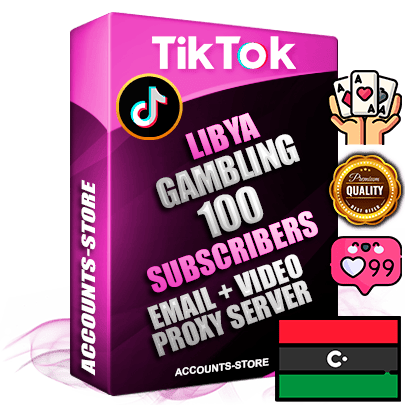 Professional Libyan PREMIUM TikTok accounts of manual registration and farming for the GAMBLING niche with high trust history profile photos and videos — fully themed and optimized for GAMBLING advertising and promotion — 100 niche-related live active subscribers 2018–2022 registration years Verified Email (included) + Cookie JSON for secure import and login to the account + User Agent + high-quality content filling (profile photo banner and videos). Fully ready for targeted campaigns and ad launches from any country. Perfectly holds ads without bans. Ideal for any earning schemes affiliate promotions and marketing projects. Quality unlimited IPv4 proxy server included.