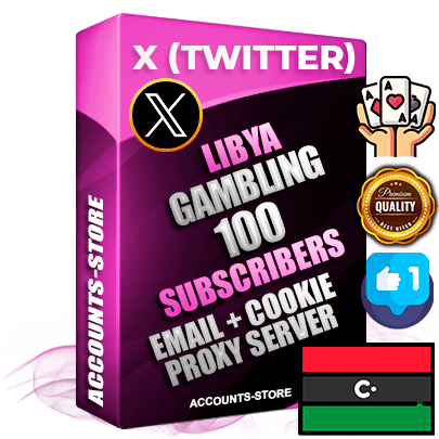 Professional Libyan PREMIUM X (Twitter) accounts of manual registration and farming for the GAMBLING niche with high trust history photos and tweets — fully themed and optimized for GAMBLING advertising and promotion — 100 niche-related live active followers 2009–2014 registration year Verified Email (Included) + Cookie JSON for secure import and login to the account + User Agent + High-quality filling (Photo Header Posts). Fully ready for targeted campaigns and ad launches from any country. Perfectly hold ads without bans. Ideal for any earning schemes affiliate promotions and marketing projects. Quality unlimited IPv4 proxy server included.
