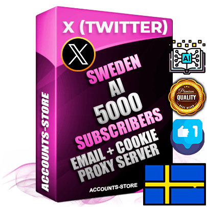 Professional Swedish PREMIUM X (Twitter) accounts of manual registration and farming for the ARTIFICIAL INTELLIGENCE niche with high trust history photos and tweets — fully themed and optimized for ARTIFICIAL INTELLIGENCE advertising and promotion — 5000 niche-related live active followers 2009–2014 registration year Verified Email (Included) + Cookie JSON for secure import and login to the account + User Agent + High-quality filling (Photo Header Posts). Fully ready for targeted campaigns and ad launches from any country. Perfectly hold ads without bans. Ideal for any earning schemes affiliate promotions and marketing projects. Quality unlimited IPv4 proxy server included.