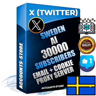 Professional Swedish PREMIUM X (Twitter) accounts of manual registration and farming for the ARTIFICIAL INTELLIGENCE niche with high trust history photos and tweets — fully themed and optimized for ARTIFICIAL INTELLIGENCE advertising and promotion — 30000 niche-related live active followers 2009–2014 registration year Verified Email (Included) + Cookie JSON for secure import and login to the account + User Agent + High-quality filling (Photo Header Posts). Fully ready for targeted campaigns and ad launches from any country. Perfectly hold ads without bans. Ideal for any earning schemes affiliate promotions and marketing projects. Quality unlimited IPv4 proxy server included. Professional Swedish PREMIUM X (Twitter) accounts of manual registration and farming for the ARTIFICIAL INTELLIGENCE niche with high trust history photos and tweets — fully themed and optimized for ARTIFICIAL INTELLIGENCE advertising and promotion — 30000 niche-related live active followers 2009–2014 registration year Verified Email (Included) + Cookie JSON for secure import and login to the account + User Agent + High-quality filling (Photo Header Posts). Fully ready for targeted campaigns and ad launches from any country. Perfectly hold ads without bans. Ideal for any earning schemes affiliate promotions and marketing projects. Quality unlimited IPv4 proxy server included.