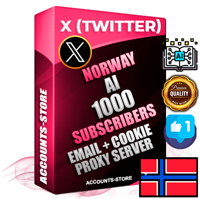 Professional Norwegian PREMIUM X (Twitter) accounts of manual registration and farming for the ARTIFICIAL INTELLIGENCE niche with high trust history photos and tweets — fully themed and optimized for ARTIFICIAL INTELLIGENCE advertising and promotion — 1000 niche-related live active followers 2009–2014 registration year Verified Email (Included) + Cookie JSON for secure import and login to the account + User Agent + High-quality filling (Photo Header Posts). Fully ready for targeted campaigns and ad launches from any country. Perfectly hold ads without bans. Ideal for any earning schemes affiliate promotions and marketing projects. Quality unlimited IPv4 proxy server included.