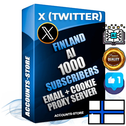 Professional Finnish PREMIUM X (Twitter) accounts of manual registration and farming for the ARTIFICIAL INTELLIGENCE niche with high trust history photos and tweets — fully themed and optimized for ARTIFICIAL INTELLIGENCE advertising and promotion — 1000 niche-related live active followers 2009–2014 registration year Verified Email (Included) + Cookie JSON for secure import and login to the account + User Agent + High-quality filling (Photo Header Posts). Fully ready for targeted campaigns and ad launches from any country. Perfectly hold ads without bans. Ideal for any earning schemes affiliate promotions and marketing projects. Quality unlimited IPv4 proxy server included.