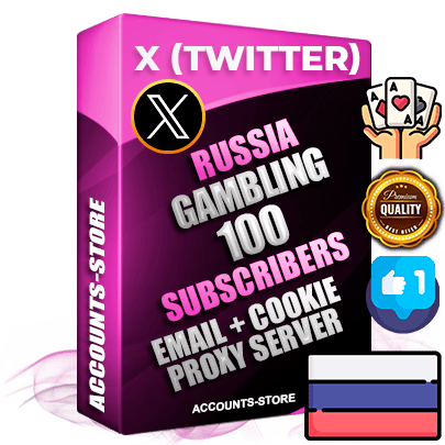 Professional Russian PREMIUM X (Twitter) accounts of manual registration and farming for the GAMBLING niche with high trust history photos and tweets — fully themed and optimized for GAMBLING advertising and promotion — 100 niche-related live active followers 2009–2014 registration year Verified Email (Included) + Cookie JSON for secure import and login to the account + User Agent + High-quality filling (Photo Header Posts). Fully ready for targeted campaigns and ad launches from any country. Perfectly hold ads without bans. Ideal for any earning schemes affiliate promotions and marketing projects. Quality unlimited IPv4 proxy server included.