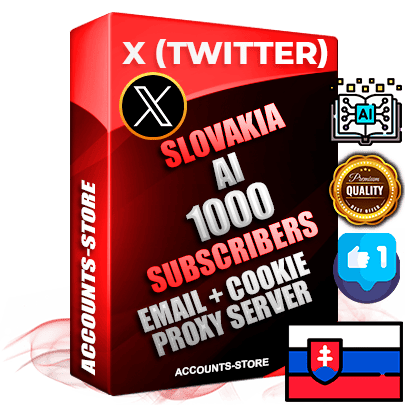 Professional Slovak PREMIUM X (Twitter) accounts of manual registration and farming for the ARTIFICIAL INTELLIGENCE niche with high trust history photos and tweets — fully themed and optimized for ARTIFICIAL INTELLIGENCE advertising and promotion — 1000 niche-related live active followers 2009–2014 registration year Verified Email (Included) + Cookie JSON for secure import and login to the account + User Agent + High-quality filling (Photo Header Posts). Fully ready for targeted campaigns and ad launches from any country. Perfectly hold ads without bans. Ideal for any earning schemes affiliate promotions and marketing projects. Quality unlimited IPv4 proxy server included.
