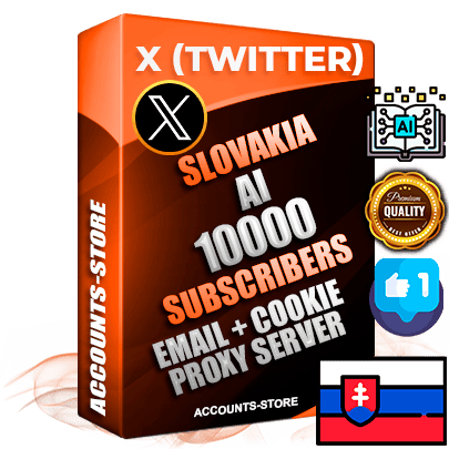 Professional Slovak PREMIUM X (Twitter) accounts of manual registration and farming for the ARTIFICIAL INTELLIGENCE niche with high trust history photos and tweets — fully themed and optimized for ARTIFICIAL INTELLIGENCE advertising and promotion — 10000 niche-related live active followers 2009–2014 registration year Verified Email (Included) + Cookie JSON for secure import and login to the account + User Agent + High-quality filling (Photo Header Posts). Fully ready for targeted campaigns and ad launches from any country. Perfectly hold ads without bans. Ideal for any earning schemes affiliate promotions and marketing projects. Quality unlimited IPv4 proxy server included. Professional Slovak PREMIUM X (Twitter) accounts of manual registration and farming for the ARTIFICIAL INTELLIGENCE niche with high trust history photos and tweets — fully themed and optimized for ARTIFICIAL INTELLIGENCE advertising and promotion — 10000 niche-related live active followers 2009–2014 registration year Verified Email (Included) + Cookie JSON for secure import and login to the account + User Agent + High-quality filling (Photo Header Posts). Fully ready for targeted campaigns and ad launches from any country. Perfectly hold ads without bans. Ideal for any earning schemes affiliate promotions and marketing projects. Quality unlimited IPv4 proxy server included.