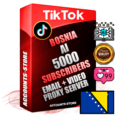 Professional Bosnian PREMIUM TikTok accounts of manual registration and farming for the ARTIFICIAL INTELLIGENCE niche with high trust history profile photos and videos — fully themed and optimized for ARTIFICIAL INTELLIGENCE advertising and promotion — 5000 niche-related live active subscribers 2018–2022 registration years Verified Email (included) + Cookie JSON for secure import and login to the account + User Agent + high-quality content filling (profile photo banner and videos). Fully ready for targeted campaigns and ad launches from any country. Perfectly holds ads without bans. Ideal for any earning schemes affiliate promotions and marketing projects. Quality unlimited IPv4 proxy server included.