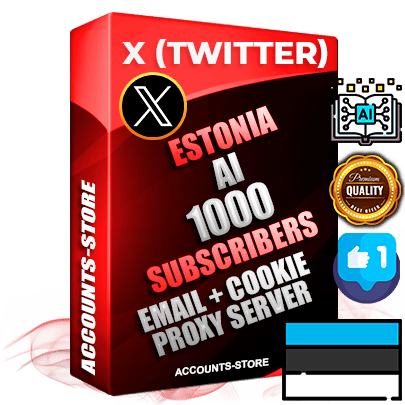 Professional Estonian PREMIUM X (Twitter) accounts of manual registration and farming for the ARTIFICIAL INTELLIGENCE niche with high trust history photos and tweets — fully themed and optimized for ARTIFICIAL INTELLIGENCE advertising and promotion — 1000 niche-related live active followers 2009–2014 registration year Verified Email (Included) + Cookie JSON for secure import and login to the account + User Agent + High-quality filling (Photo Header Posts). Fully ready for targeted campaigns and ad launches from any country. Perfectly hold ads without bans. Ideal for any earning schemes affiliate promotions and marketing projects. Quality unlimited IPv4 proxy server included.