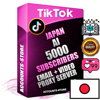 Professional Japanese PREMIUM TikTok accounts of manual registration and farming for the ARTIFICIAL INTELLIGENCE niche with high trust history profile photos and videos — fully themed and optimized for ARTIFICIAL INTELLIGENCE advertising and promotion — 5000 niche-related live active subscribers 2018–2022 registration years Verified Email (included) + Cookie JSON for secure import and login to the account + User Agent + high-quality content filling (profile photo banner and videos). Fully ready for targeted campaigns and ad launches from any country. Perfectly holds ads without bans. Ideal for any earning schemes affiliate promotions and marketing projects. Quality unlimited IPv4 proxy server included.