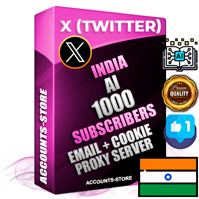 Professional Indian PREMIUM X (Twitter) accounts of manual registration and farming for the ARTIFICIAL INTELLIGENCE niche with high trust history photos and tweets — fully themed and optimized for ARTIFICIAL INTELLIGENCE advertising and promotion — 1000 niche-related live active followers 2009–2014 registration year Verified Email (Included) + Cookie JSON for secure import and login to the account + User Agent + High-quality filling (Photo Header Posts). Fully ready for targeted campaigns and ad launches from any country. Perfectly hold ads without bans. Ideal for any earning schemes affiliate promotions and marketing projects. Quality unlimited IPv4 proxy server included.