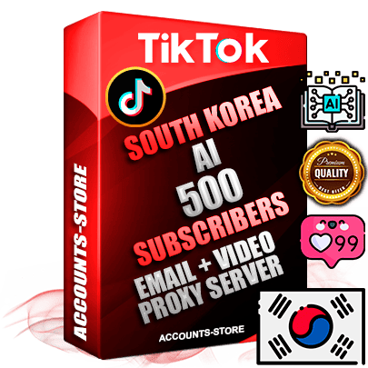 Professional Korean PREMIUM TikTok accounts of manual registration and farming for the ARTIFICIAL INTELLIGENCE niche with high trust history profile photos and videos — fully themed and optimized for ARTIFICIAL INTELLIGENCE advertising and promotion — 500 niche-related live active subscribers 2018–2022 registration years Verified Email (included) + Cookie JSON for secure import and login to the account + User Agent + high-quality content filling (profile photo banner and videos). Fully ready for targeted campaigns and ad launches from any country. Perfectly holds ads without bans. Ideal for any earning schemes affiliate promotions and marketing projects. Quality unlimited IPv4 proxy server included.