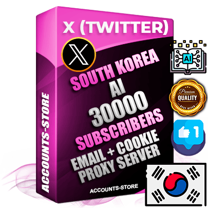 Professional Korean PREMIUM X (Twitter) accounts of manual registration and farming for the ARTIFICIAL INTELLIGENCE niche with high trust history photos and tweets — fully themed and optimized for ARTIFICIAL INTELLIGENCE advertising and promotion — 30000 niche-related live active followers 2009–2014 registration year Verified Email (Included) + Cookie JSON for secure import and login to the account + User Agent + High-quality filling (Photo Header Posts). Fully ready for targeted campaigns and ad launches from any country. Perfectly hold ads without bans. Ideal for any earning schemes affiliate promotions and marketing projects. Quality unlimited IPv4 proxy server included. Professional Korean PREMIUM X (Twitter) accounts of manual registration and farming for the ARTIFICIAL INTELLIGENCE niche with high trust history photos and tweets — fully themed and optimized for ARTIFICIAL INTELLIGENCE advertising and promotion — 30000 niche-related live active followers 2009–2014 registration year Verified Email (Included) + Cookie JSON for secure import and login to the account + User Agent + High-quality filling (Photo Header Posts). Fully ready for targeted campaigns and ad launches from any country. Perfectly hold ads without bans. Ideal for any earning schemes affiliate promotions and marketing projects. Quality unlimited IPv4 proxy server included.