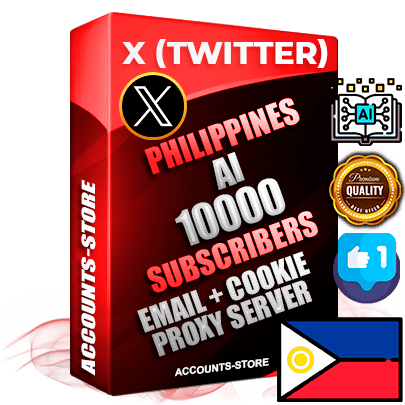Professional Filipino PREMIUM X (Twitter) accounts of manual registration and farming for the ARTIFICIAL INTELLIGENCE niche with high trust history photos and tweets — fully themed and optimized for ARTIFICIAL INTELLIGENCE advertising and promotion — 10000 niche-related live active followers 2009–2014 registration year Verified Email (Included) + Cookie JSON for secure import and login to the account + User Agent + High-quality filling (Photo Header Posts). Fully ready for targeted campaigns and ad launches from any country. Perfectly hold ads without bans. Ideal for any earning schemes affiliate promotions and marketing projects. Quality unlimited IPv4 proxy server included.