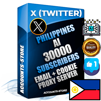 Professional Filipino PREMIUM X (Twitter) accounts of manual registration and farming for the ARTIFICIAL INTELLIGENCE niche with high trust history photos and tweets — fully themed and optimized for ARTIFICIAL INTELLIGENCE advertising and promotion — 30000 niche-related live active followers 2009–2014 registration year Verified Email (Included) + Cookie JSON for secure import and login to the account + User Agent + High-quality filling (Photo Header Posts). Fully ready for targeted campaigns and ad launches from any country. Perfectly hold ads without bans. Ideal for any earning schemes affiliate promotions and marketing projects. Quality unlimited IPv4 proxy server included.
