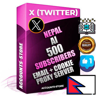 Professional Nepalese PREMIUM X (Twitter) accounts of manual registration and farming for the ARTIFICIAL INTELLIGENCE niche with high trust history photos and tweets — fully themed and optimized for ARTIFICIAL INTELLIGENCE advertising and promotion — 500 niche-related live active followers 2009–2014 registration year Verified Email (Included) + Cookie JSON for secure import and login to the account + User Agent + High-quality filling (Photo Header Posts). Fully ready for targeted campaigns and ad launches from any country. Perfectly hold ads without bans. Ideal for any earning schemes affiliate promotions and marketing projects. Quality unlimited IPv4 proxy server included. Professional Nepalese PREMIUM X (Twitter) accounts of manual registration and farming for the ARTIFICIAL INTELLIGENCE niche with high trust history photos and tweets — fully themed and optimized for ARTIFICIAL INTELLIGENCE advertising and promotion — 500 niche-related live active followers 2009–2014 registration year Verified Email (Included) + Cookie JSON for secure import and login to the account + User Agent + High-quality filling (Photo Header Posts). Fully ready for targeted campaigns and ad launches from any country. Perfectly hold ads without bans. Ideal for any earning schemes affiliate promotions and marketing projects. Quality unlimited IPv4 proxy server included.