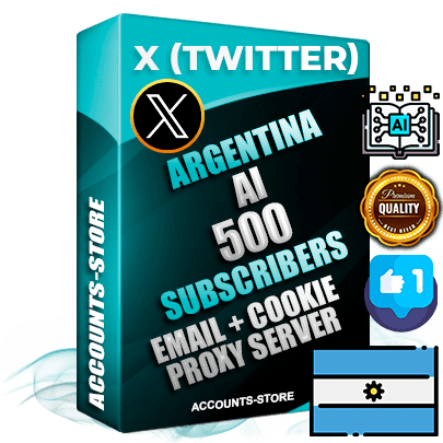 Professional Argentinian PREMIUM X (Twitter) accounts of manual registration and farming for the ARTIFICIAL INTELLIGENCE niche with high trust history photos and tweets — fully themed and optimized for ARTIFICIAL INTELLIGENCE advertising and promotion — 500 niche-related live active followers 2009–2014 registration year Verified Email (Included) + Cookie JSON for secure import and login to the account + User Agent + High-quality filling (Photo Header Posts). Fully ready for targeted campaigns and ad launches from any country. Perfectly hold ads without bans. Ideal for any earning schemes affiliate promotions and marketing projects. Quality unlimited IPv4 proxy server included.