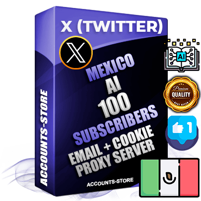 Professional Mexican PREMIUM X (Twitter) accounts of manual registration and farming for the ARTIFICIAL INTELLIGENCE niche with high trust history photos and tweets — fully themed and optimized for ARTIFICIAL INTELLIGENCE advertising and promotion — 100 niche-related live active followers 2009–2014 registration year Verified Email (Included) + Cookie JSON for secure import and login to the account + User Agent + High-quality filling (Photo Header Posts). Fully ready for targeted campaigns and ad launches from any country. Perfectly hold ads without bans. Ideal for any earning schemes affiliate promotions and marketing projects. Quality unlimited IPv4 proxy server included.