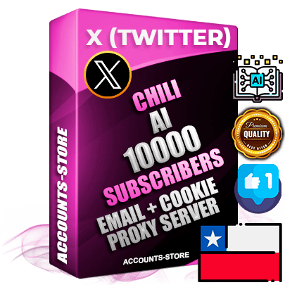 Professional Chilean PREMIUM X (Twitter) accounts of manual registration and farming for the ARTIFICIAL INTELLIGENCE niche with high trust history photos and tweets — fully themed and optimized for ARTIFICIAL INTELLIGENCE advertising and promotion — 10000 niche-related live active followers 2009–2014 registration year Verified Email (Included) + Cookie JSON for secure import and login to the account + User Agent + High-quality filling (Photo Header Posts). Fully ready for targeted campaigns and ad launches from any country. Perfectly hold ads without bans. Ideal for any earning schemes affiliate promotions and marketing projects. Quality unlimited IPv4 proxy server included. Professional Chilean PREMIUM X (Twitter) accounts of manual registration and farming for the ARTIFICIAL INTELLIGENCE niche with high trust history photos and tweets — fully themed and optimized for ARTIFICIAL INTELLIGENCE advertising and promotion — 10000 niche-related live active followers 2009–2014 registration year Verified Email (Included) + Cookie JSON for secure import and login to the account + User Agent + High-quality filling (Photo Header Posts). Fully ready for targeted campaigns and ad launches from any country. Perfectly hold ads without bans. Ideal for any earning schemes affiliate promotions and marketing projects. Quality unlimited IPv4 proxy server included.
