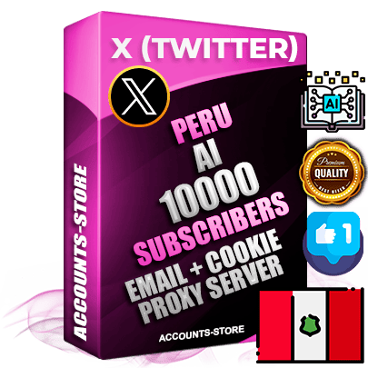 Professional Peruvian PREMIUM X (Twitter) accounts of manual registration and farming for the ARTIFICIAL INTELLIGENCE niche with high trust history photos and tweets — fully themed and optimized for ARTIFICIAL INTELLIGENCE advertising and promotion — 10000 niche-related live active followers 2009–2014 registration year Verified Email (Included) + Cookie JSON for secure import and login to the account + User Agent + High-quality filling (Photo Header Posts). Fully ready for targeted campaigns and ad launches from any country. Perfectly hold ads without bans. Ideal for any earning schemes affiliate promotions and marketing projects. Quality unlimited IPv4 proxy server included. Professional Peruvian PREMIUM X (Twitter) accounts of manual registration and farming for the ARTIFICIAL INTELLIGENCE niche with high trust history photos and tweets — fully themed and optimized for ARTIFICIAL INTELLIGENCE advertising and promotion — 10000 niche-related live active followers 2009–2014 registration year Verified Email (Included) + Cookie JSON for secure import and login to the account + User Agent + High-quality filling (Photo Header Posts). Fully ready for targeted campaigns and ad launches from any country. Perfectly hold ads without bans. Ideal for any earning schemes affiliate promotions and marketing projects. Quality unlimited IPv4 proxy server included.