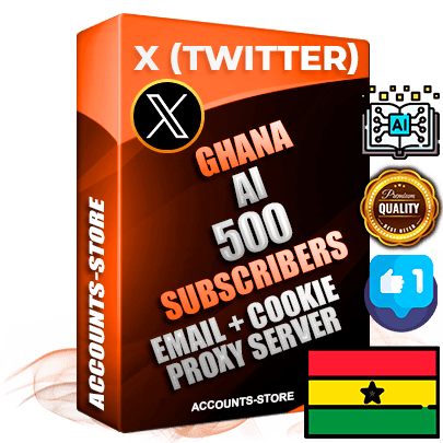 Professional Ghanaian PREMIUM X (Twitter) accounts of manual registration and farming for the ARTIFICIAL INTELLIGENCE niche with high trust history photos and tweets — fully themed and optimized for ARTIFICIAL INTELLIGENCE advertising and promotion — 500 niche-related live active followers 2009–2014 registration year Verified Email (Included) + Cookie JSON for secure import and login to the account + User Agent + High-quality filling (Photo Header Posts). Fully ready for targeted campaigns and ad launches from any country. Perfectly hold ads without bans. Ideal for any earning schemes affiliate promotions and marketing projects. Quality unlimited IPv4 proxy server included.