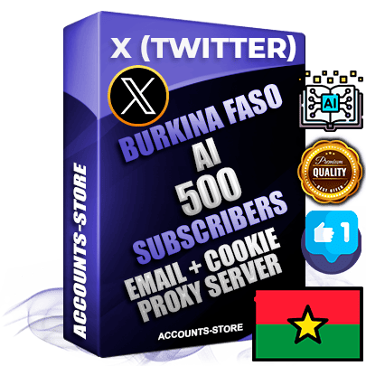 Professional Burkinabè PREMIUM X (Twitter) accounts of manual registration and farming for the ARTIFICIAL INTELLIGENCE niche with high trust history photos and tweets — fully themed and optimized for ARTIFICIAL INTELLIGENCE advertising and promotion — 500 niche-related live active followers 2009–2014 registration year Verified Email (Included) + Cookie JSON for secure import and login to the account + User Agent + High-quality filling (Photo Header Posts). Fully ready for targeted campaigns and ad launches from any country. Perfectly hold ads without bans. Ideal for any earning schemes affiliate promotions and marketing projects. Quality unlimited IPv4 proxy server included.
