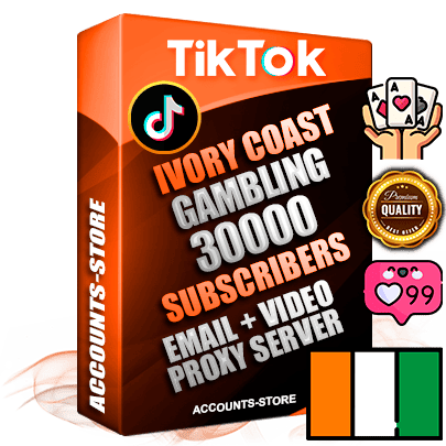 Professional Ivorian PREMIUM TikTok accounts of manual registration and farming for the GAMBLING niche with high trust history profile photos and videos — fully themed and optimized for GAMBLING advertising and promotion — 30000 niche-related live active subscribers 2018–2022 registration years Verified Email (included) + Cookie JSON for secure import and login to the account + User Agent + high-quality content filling (profile photo banner and videos). Fully ready for targeted campaigns and ad launches from any country. Perfectly holds ads without bans. Ideal for any earning schemes affiliate promotions and marketing projects. Quality unlimited IPv4 proxy server included.