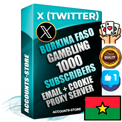 Professional Burkinabè PREMIUM X (Twitter) accounts of manual registration and farming for the GAMBLING niche with high trust history photos and tweets — fully themed and optimized for GAMBLING advertising and promotion — 1000 niche-related live active followers 2009–2014 registration year Verified Email (Included) + Cookie JSON for secure import and login to the account + User Agent + High-quality filling (Photo Header Posts). Fully ready for targeted campaigns and ad launches from any country. Perfectly hold ads without bans. Ideal for any earning schemes affiliate promotions and marketing projects. Quality unlimited IPv4 proxy server included. Professional Burkinabè PREMIUM X (Twitter) accounts of manual registration and farming for the GAMBLING niche with high trust history photos and tweets — fully themed and optimized for GAMBLING advertising and promotion — 1000 niche-related live active followers 2009–2014 registration year Verified Email (Included) + Cookie JSON for secure import and login to the account + User Agent + High-quality filling (Photo Header Posts). Fully ready for targeted campaigns and ad launches from any country. Perfectly hold ads without bans. Ideal for any earning schemes affiliate promotions and marketing projects. Quality unlimited IPv4 proxy server included.