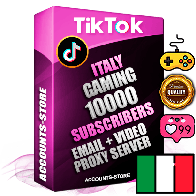 Professional Italian PREMIUM TikTok accounts of manual registration and farming for the GAMING niche with high trust history profile photos and videos — fully themed and optimized for GAMING advertising and promotion — 10000 niche-related live active subscribers 2018–2022 registration years Verified Email (included) + Cookie JSON for secure import and login to the account + User Agent + high-quality content filling (profile photo banner and videos). Fully ready for targeted campaigns and ad launches from any country. Perfectly holds ads without bans. Ideal for any earning schemes affiliate promotions and marketing projects. Quality unlimited IPv4 proxy server included. Professional Italian PREMIUM TikTok accounts of manual registration and farming for the GAMING niche with high trust history profile photos and videos — fully themed and optimized for GAMING advertising and promotion — 10000 niche-related live active subscribers 2018–2022 registration years Verified Email (included) + Cookie JSON for secure import and login to the account + User Agent + high-quality content filling (profile photo banner and videos). Fully ready for targeted campaigns and ad launches from any country. Perfectly holds ads without bans. Ideal for any earning schemes affiliate promotions and marketing projects. Quality unlimited IPv4 proxy server included.