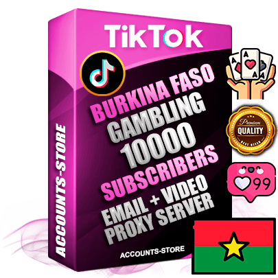 Professional Burkinabè PREMIUM TikTok accounts of manual registration and farming for the GAMBLING niche with high trust history profile photos and videos — fully themed and optimized for GAMBLING advertising and promotion — 10000 niche-related live active subscribers 2018–2022 registration years Verified Email (included) + Cookie JSON for secure import and login to the account + User Agent + high-quality content filling (profile photo banner and videos). Fully ready for targeted campaigns and ad launches from any country. Perfectly holds ads without bans. Ideal for any earning schemes affiliate promotions and marketing projects. Quality unlimited IPv4 proxy server included.