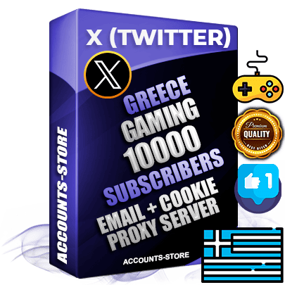 Professional Greek PREMIUM X (Twitter) accounts of manual registration and farming for the GAMING niche with high trust history photos and tweets — fully themed and optimized for GAMING advertising and promotion — 10000 niche-related live active followers 2009–2014 registration year Verified Email (Included) + Cookie JSON for secure import and login to the account + User Agent + High-quality filling (Photo Header Posts). Fully ready for targeted campaigns and ad launches from any country. Perfectly hold ads without bans. Ideal for any earning schemes affiliate promotions and marketing projects. Quality unlimited IPv4 proxy server included.