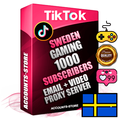 Professional Swedish PREMIUM TikTok accounts of manual registration and farming for the GAMING niche with high trust history profile photos and videos — fully themed and optimized for GAMING advertising and promotion — 1000 niche-related live active subscribers 2018–2022 registration years Verified Email (included) + Cookie JSON for secure import and login to the account + User Agent + high-quality content filling (profile photo banner and videos). Fully ready for targeted campaigns and ad launches from any country. Perfectly holds ads without bans. Ideal for any earning schemes affiliate promotions and marketing projects. Quality unlimited IPv4 proxy server included. Professional Swedish PREMIUM TikTok accounts of manual registration and farming for the GAMING niche with high trust history profile photos and videos — fully themed and optimized for GAMING advertising and promotion — 1000 niche-related live active subscribers 2018–2022 registration years Verified Email (included) + Cookie JSON for secure import and login to the account + User Agent + high-quality content filling (profile photo banner and videos). Fully ready for targeted campaigns and ad launches from any country. Perfectly holds ads without bans. Ideal for any earning schemes affiliate promotions and marketing projects. Quality unlimited IPv4 proxy server included.