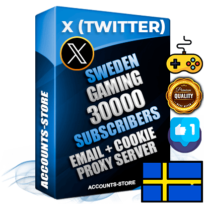 Professional Swedish PREMIUM X (Twitter) accounts of manual registration and farming for the GAMING niche with high trust history photos and tweets — fully themed and optimized for GAMING advertising and promotion — 30000 niche-related live active followers 2009–2014 registration year Verified Email (Included) + Cookie JSON for secure import and login to the account + User Agent + High-quality filling (Photo Header Posts). Fully ready for targeted campaigns and ad launches from any country. Perfectly hold ads without bans. Ideal for any earning schemes affiliate promotions and marketing projects. Quality unlimited IPv4 proxy server included. Professional Swedish PREMIUM X (Twitter) accounts of manual registration and farming for the GAMING niche with high trust history photos and tweets — fully themed and optimized for GAMING advertising and promotion — 30000 niche-related live active followers 2009–2014 registration year Verified Email (Included) + Cookie JSON for secure import and login to the account + User Agent + High-quality filling (Photo Header Posts). Fully ready for targeted campaigns and ad launches from any country. Perfectly hold ads without bans. Ideal for any earning schemes affiliate promotions and marketing projects. Quality unlimited IPv4 proxy server included.