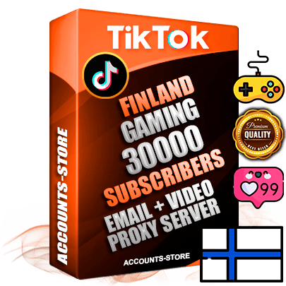 Professional Finnish PREMIUM TikTok accounts of manual registration and farming for the GAMING niche with high trust history profile photos and videos — fully themed and optimized for GAMING advertising and promotion — 30000 niche-related live active subscribers 2018–2022 registration years Verified Email (included) + Cookie JSON for secure import and login to the account + User Agent + high-quality content filling (profile photo banner and videos). Fully ready for targeted campaigns and ad launches from any country. Perfectly holds ads without bans. Ideal for any earning schemes affiliate promotions and marketing projects. Quality unlimited IPv4 proxy server included. Professional Finnish PREMIUM TikTok accounts of manual registration and farming for the GAMING niche with high trust history profile photos and videos — fully themed and optimized for GAMING advertising and promotion — 30000 niche-related live active subscribers 2018–2022 registration years Verified Email (included) + Cookie JSON for secure import and login to the account + User Agent + high-quality content filling (profile photo banner and videos). Fully ready for targeted campaigns and ad launches from any country. Perfectly holds ads without bans. Ideal for any earning schemes affiliate promotions and marketing projects. Quality unlimited IPv4 proxy server included.