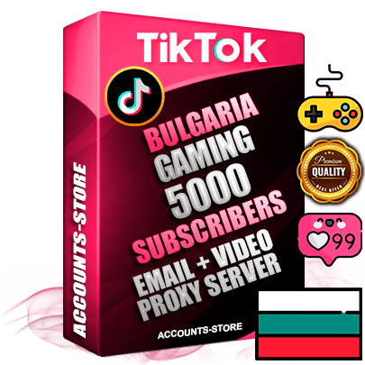 Professional Bulgarian PREMIUM TikTok accounts of manual registration and farming for the GAMING niche with high trust history profile photos and videos — fully themed and optimized for GAMING advertising and promotion — 5000 niche-related live active subscribers 2018–2022 registration years Verified Email (included) + Cookie JSON for secure import and login to the account + User Agent + high-quality content filling (profile photo banner and videos). Fully ready for targeted campaigns and ad launches from any country. Perfectly holds ads without bans. Ideal for any earning schemes affiliate promotions and marketing projects. Quality unlimited IPv4 proxy server included. Professional Bulgarian PREMIUM TikTok accounts of manual registration and farming for the GAMING niche with high trust history profile photos and videos — fully themed and optimized for GAMING advertising and promotion — 5000 niche-related live active subscribers 2018–2022 registration years Verified Email (included) + Cookie JSON for secure import and login to the account + User Agent + high-quality content filling (profile photo banner and videos). Fully ready for targeted campaigns and ad launches from any country. Perfectly holds ads without bans. Ideal for any earning schemes affiliate promotions and marketing projects. Quality unlimited IPv4 proxy server included.