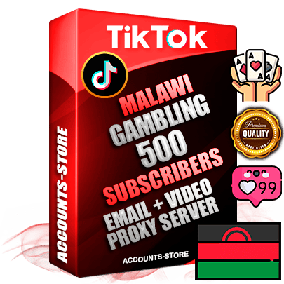 Professional Malawian PREMIUM TikTok accounts of manual registration and farming for the GAMBLING niche with high trust history profile photos and videos — fully themed and optimized for GAMBLING advertising and promotion — 500 niche-related live active subscribers 2018–2022 registration years Verified Email (included) + Cookie JSON for secure import and login to the account + User Agent + high-quality content filling (profile photo banner and videos). Fully ready for targeted campaigns and ad launches from any country. Perfectly holds ads without bans. Ideal for any earning schemes affiliate promotions and marketing projects. Quality unlimited IPv4 proxy server included.