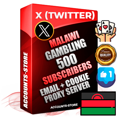 Professional Malawian PREMIUM X (Twitter) accounts of manual registration and farming for the GAMBLING niche with high trust history photos and tweets — fully themed and optimized for GAMBLING advertising and promotion — 500 niche-related live active followers 2009–2014 registration year Verified Email (Included) + Cookie JSON for secure import and login to the account + User Agent + High-quality filling (Photo Header Posts). Fully ready for targeted campaigns and ad launches from any country. Perfectly hold ads without bans. Ideal for any earning schemes affiliate promotions and marketing projects. Quality unlimited IPv4 proxy server included.
