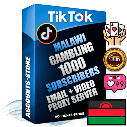 Professional Malawian PREMIUM TikTok accounts of manual registration and farming for the GAMBLING niche with high trust history profile photos and videos — fully themed and optimized for GAMBLING advertising and promotion — 1000 niche-related live active subscribers 2018–2022 registration years Verified Email (included) + Cookie JSON for secure import and login to the account + User Agent + high-quality content filling (profile photo banner and videos). Fully ready for targeted campaigns and ad launches from any country. Perfectly holds ads without bans. Ideal for any earning schemes affiliate promotions and marketing projects. Quality unlimited IPv4 proxy server included.