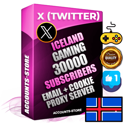 Professional Icelandic PREMIUM X (Twitter) accounts of manual registration and farming for the GAMING niche with high trust history photos and tweets — fully themed and optimized for GAMING advertising and promotion — 30000 niche-related live active followers 2009–2014 registration year Verified Email (Included) + Cookie JSON for secure import and login to the account + User Agent + High-quality filling (Photo Header Posts). Fully ready for targeted campaigns and ad launches from any country. Perfectly hold ads without bans. Ideal for any earning schemes affiliate promotions and marketing projects. Quality unlimited IPv4 proxy server included. Professional Icelandic PREMIUM X (Twitter) accounts of manual registration and farming for the GAMING niche with high trust history photos and tweets — fully themed and optimized for GAMING advertising and promotion — 30000 niche-related live active followers 2009–2014 registration year Verified Email (Included) + Cookie JSON for secure import and login to the account + User Agent + High-quality filling (Photo Header Posts). Fully ready for targeted campaigns and ad launches from any country. Perfectly hold ads without bans. Ideal for any earning schemes affiliate promotions and marketing projects. Quality unlimited IPv4 proxy server included.