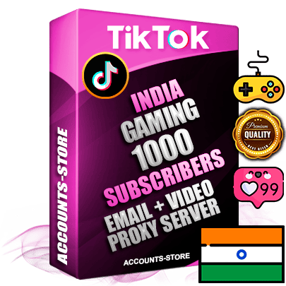 Professional Indian PREMIUM TikTok accounts of manual registration and farming for the GAMING niche with high trust history profile photos and videos — fully themed and optimized for GAMING advertising and promotion — 1000 niche-related live active subscribers 2018–2022 registration years Verified Email (included) + Cookie JSON for secure import and login to the account + User Agent + high-quality content filling (profile photo banner and videos). Fully ready for targeted campaigns and ad launches from any country. Perfectly holds ads without bans. Ideal for any earning schemes affiliate promotions and marketing projects. Quality unlimited IPv4 proxy server included.