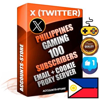 Professional Filipino PREMIUM X (Twitter) accounts of manual registration and farming for the GAMING niche with high trust history photos and tweets — fully themed and optimized for GAMING advertising and promotion — 100 niche-related live active followers 2009–2014 registration year Verified Email (Included) + Cookie JSON for secure import and login to the account + User Agent + High-quality filling (Photo Header Posts). Fully ready for targeted campaigns and ad launches from any country. Perfectly hold ads without bans. Ideal for any earning schemes affiliate promotions and marketing projects. Quality unlimited IPv4 proxy server included.