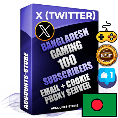 Professional Bangladeshi PREMIUM X (Twitter) accounts of manual registration and farming for the GAMING niche with high trust history photos and tweets — fully themed and optimized for GAMING advertising and promotion — 100 niche-related live active followers 2009–2014 registration year Verified Email (Included) + Cookie JSON for secure import and login to the account + User Agent + High-quality filling (Photo Header Posts). Fully ready for targeted campaigns and ad launches from any country. Perfectly hold ads without bans. Ideal for any earning schemes affiliate promotions and marketing projects. Quality unlimited IPv4 proxy server included. Professional Bangladeshi PREMIUM X (Twitter) accounts of manual registration and farming for the GAMING niche with high trust history photos and tweets — fully themed and optimized for GAMING advertising and promotion — 100 niche-related live active followers 2009–2014 registration year Verified Email (Included) + Cookie JSON for secure import and login to the account + User Agent + High-quality filling (Photo Header Posts). Fully ready for targeted campaigns and ad launches from any country. Perfectly hold ads without bans. Ideal for any earning schemes affiliate promotions and marketing projects. Quality unlimited IPv4 proxy server included.