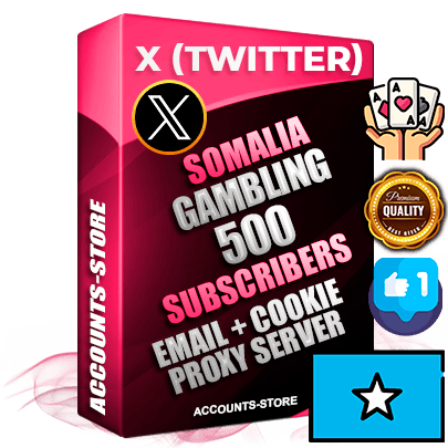 Professional Somali PREMIUM X (Twitter) accounts of manual registration and farming for the GAMBLING niche with high trust history photos and tweets — fully themed and optimized for GAMBLING advertising and promotion — 500 niche-related live active followers 2009–2014 registration year Verified Email (Included) + Cookie JSON for secure import and login to the account + User Agent + High-quality filling (Photo Header Posts). Fully ready for targeted campaigns and ad launches from any country. Perfectly hold ads without bans. Ideal for any earning schemes affiliate promotions and marketing projects. Quality unlimited IPv4 proxy server included.