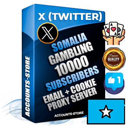 Professional Somali PREMIUM X (Twitter) accounts of manual registration and farming for the GAMBLING niche with high trust history photos and tweets — fully themed and optimized for GAMBLING advertising and promotion — 10000 niche-related live active followers 2009–2014 registration year Verified Email (Included) + Cookie JSON for secure import and login to the account + User Agent + High-quality filling (Photo Header Posts). Fully ready for targeted campaigns and ad launches from any country. Perfectly hold ads without bans. Ideal for any earning schemes affiliate promotions and marketing projects. Quality unlimited IPv4 proxy server included.