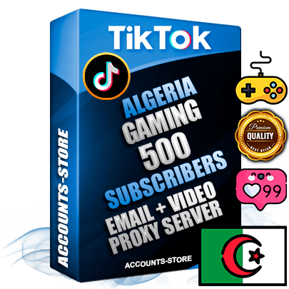 Professional Algerian PREMIUM TikTok accounts of manual registration and farming for the GAMING niche with high trust history profile photos and videos — fully themed and optimized for GAMING advertising and promotion — 500 niche-related live active subscribers 2018–2022 registration years Verified Email (included) + Cookie JSON for secure import and login to the account + User Agent + high-quality content filling (profile photo banner and videos). Fully ready for targeted campaigns and ad launches from any country. Perfectly holds ads without bans. Ideal for any earning schemes affiliate promotions and marketing projects. Quality unlimited IPv4 proxy server included.