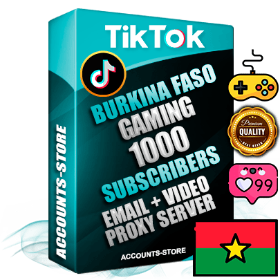 Professional Burkinabè PREMIUM TikTok accounts of manual registration and farming for the GAMING niche with high trust history profile photos and videos — fully themed and optimized for GAMING advertising and promotion — 1000 niche-related live active subscribers 2018–2022 registration years Verified Email (included) + Cookie JSON for secure import and login to the account + User Agent + high-quality content filling (profile photo banner and videos). Fully ready for targeted campaigns and ad launches from any country. Perfectly holds ads without bans. Ideal for any earning schemes affiliate promotions and marketing projects. Quality unlimited IPv4 proxy server included.