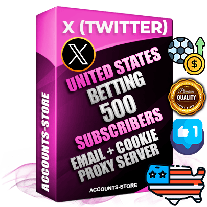 Professional American PREMIUM X (Twitter) accounts of manual registration and farming for the SPORTS BETTING niche with high trust history photos and tweets — fully themed and optimized for SPORTS BETTING advertising and promotion — 500 niche-related live active followers 2009–2014 registration year Verified Email (Included) + Cookie JSON for secure import and login to the account + User Agent + High-quality filling (Photo Header Posts). Fully ready for targeted campaigns and ad launches from any country. Perfectly hold ads without bans. Ideal for any earning schemes affiliate promotions and marketing projects. Quality unlimited IPv4 proxy server included.
